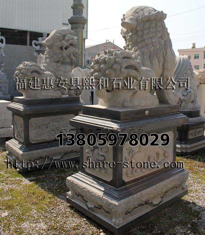 中国古代石雕狮子图片，镇宅小狮子