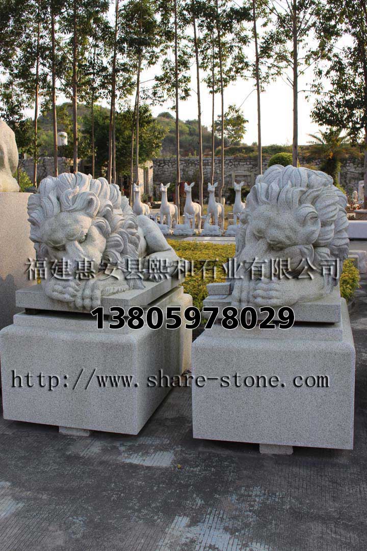 清朝石头狮子，北京石狮子销售，仿古石雕狮子