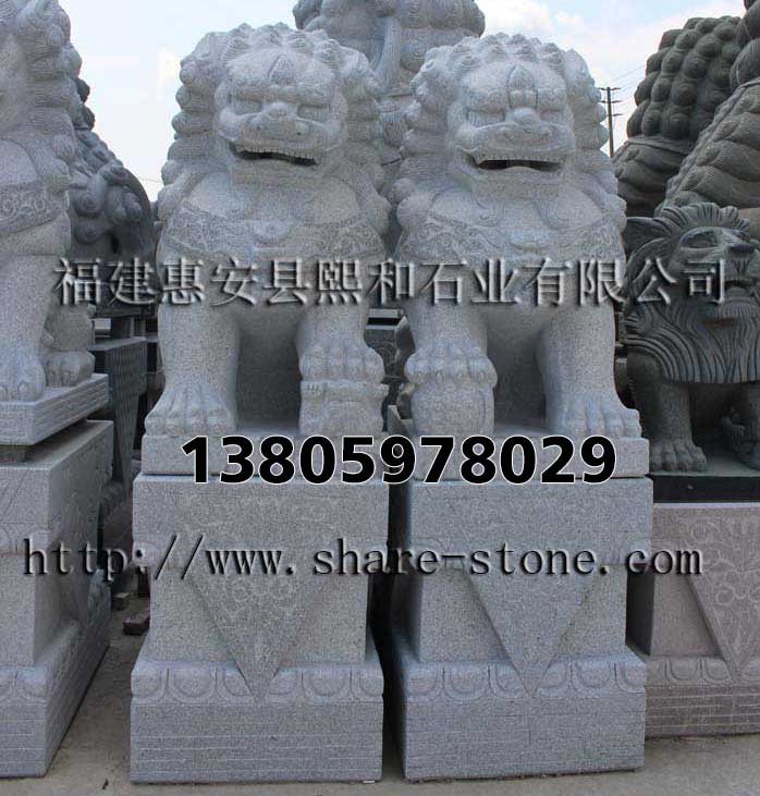 精品石雕北京狮，惠安石雕狮子图片