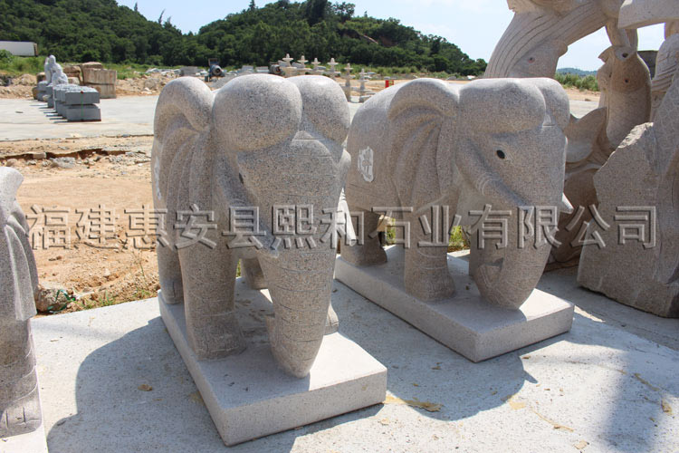 石雕大象 门口大象 大理石大象，花岗岩石大象