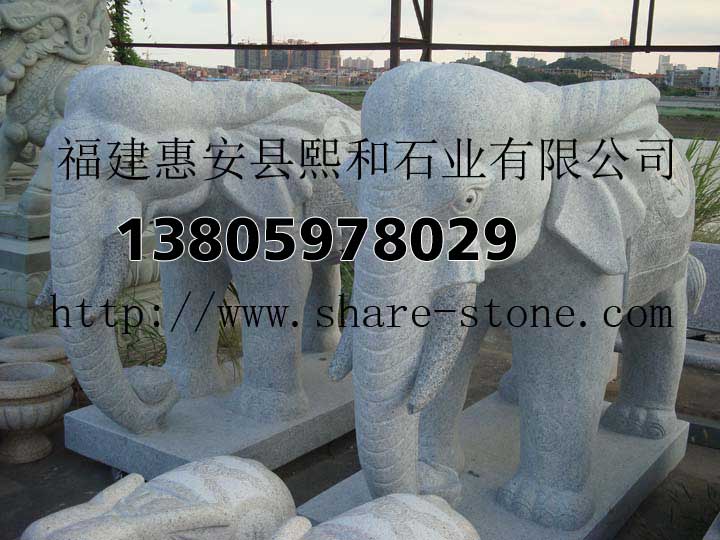 石雕大象汉白玉石材大理石，大理石雕刻大象价格