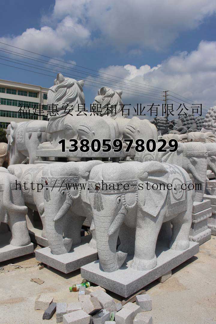 大理石雕刻大象价格，大理石大象 雕塑