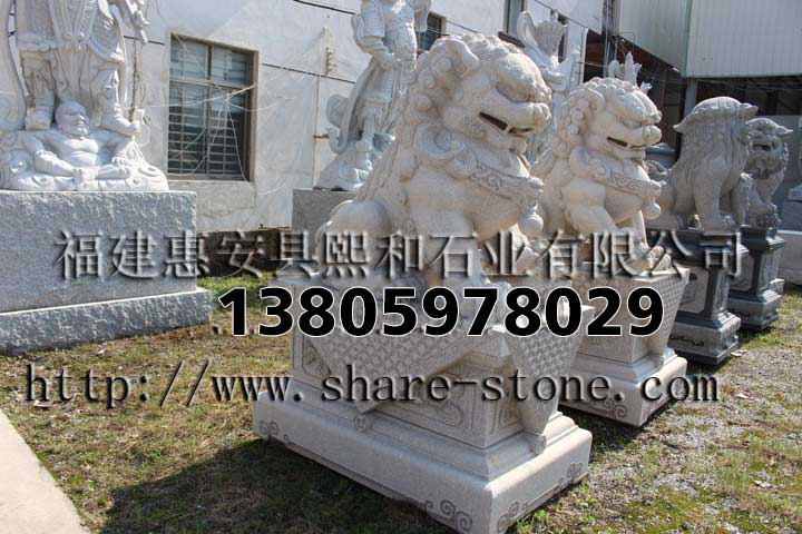 玄关放石狮子，汉白玉石狮子，北京狮子石雕