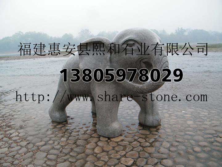 石大象 石雕，大理石大象摆件