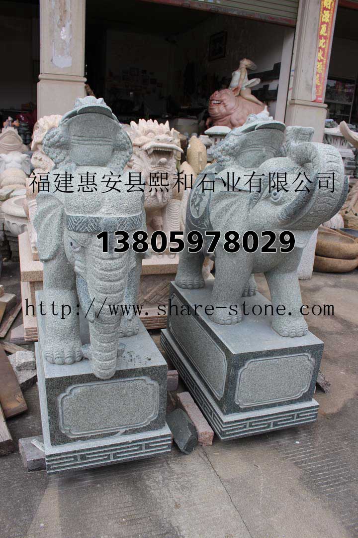 汉白玉大象石雕，汉白玉大象雕塑