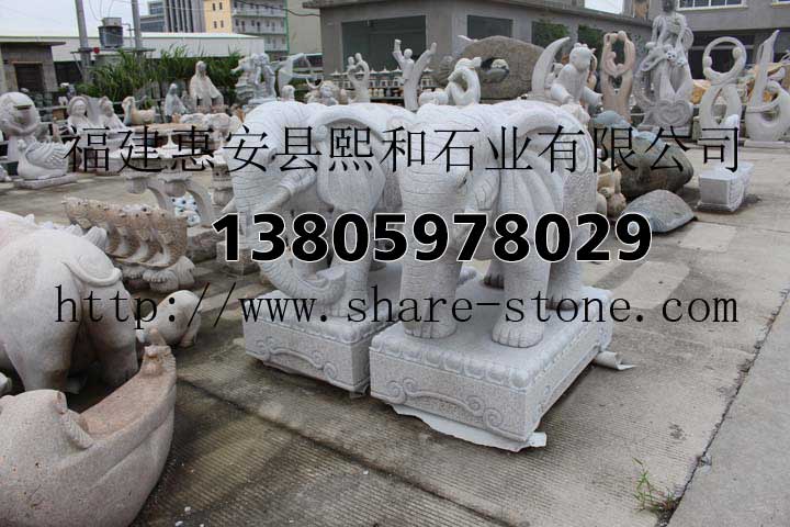 中国石雕大象，石材大象