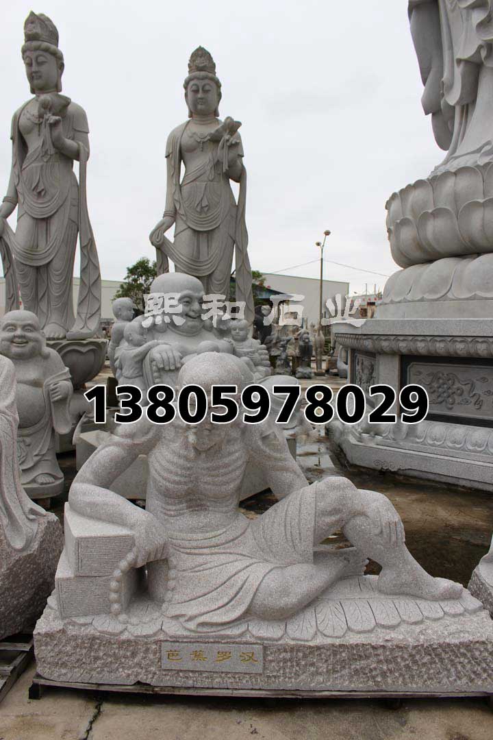 寺庙石雕十八罗汉供应，名家雕刻十八罗汉
