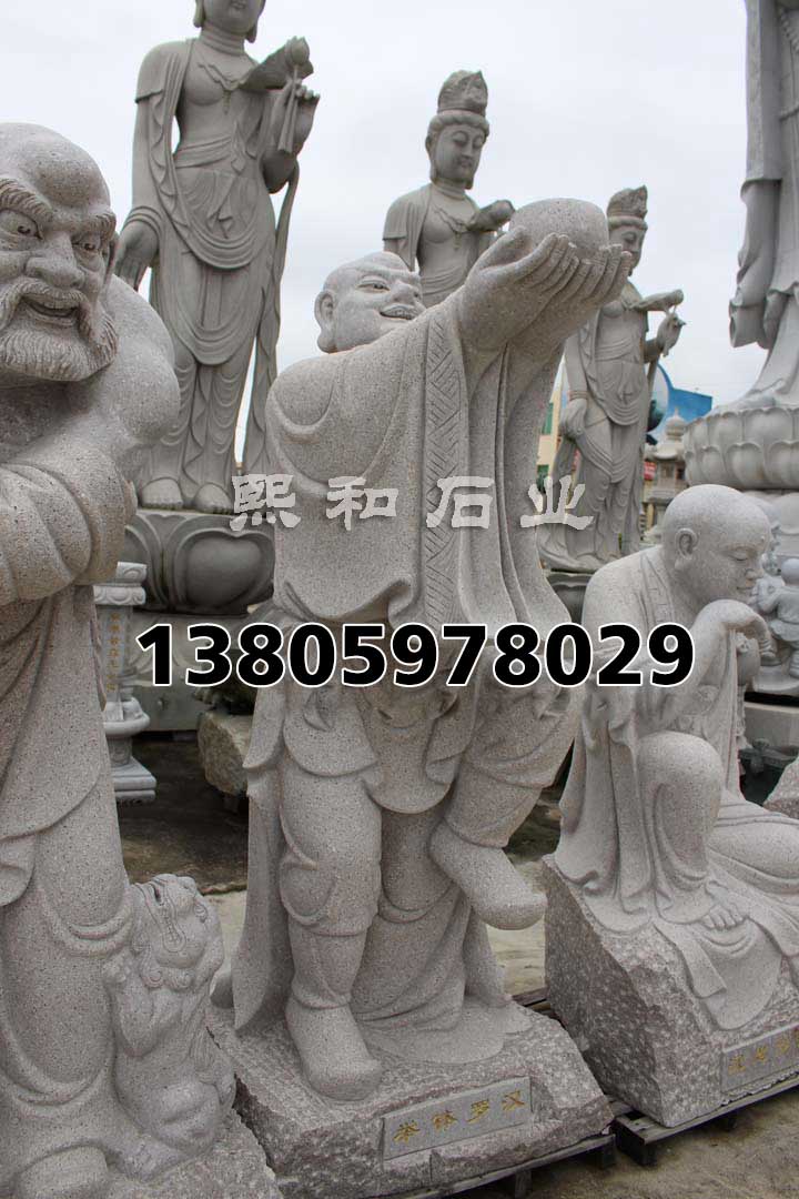 寺庙石雕十八罗汉，十八罗汉雕刻，十八罗汉雕刻厂家
