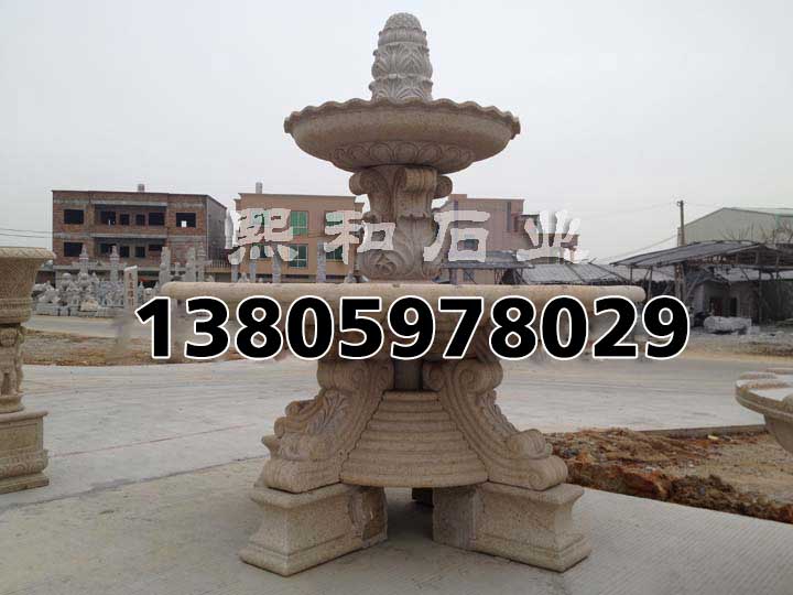 中式水钵，水钵大理石喷水泉