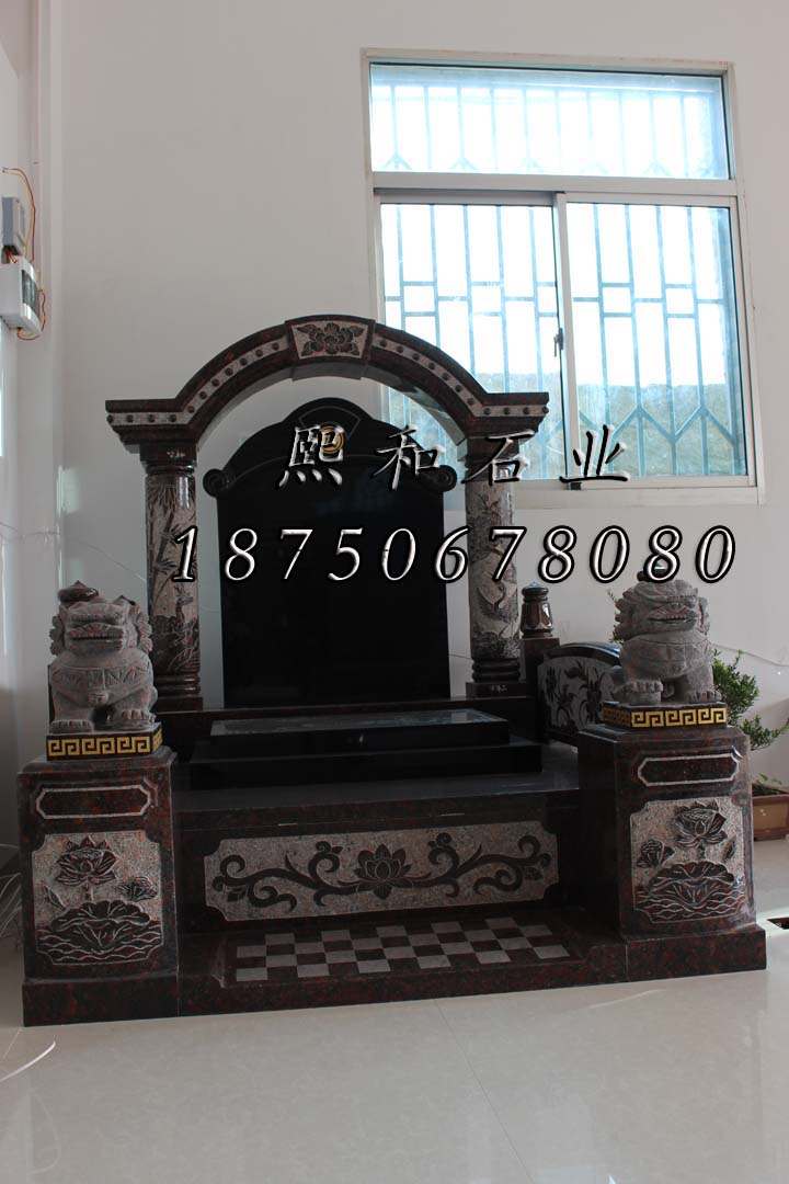 现代墓碑，中国黑石材墓碑